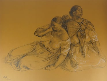 FRANCISCO ZUNIGA 'TWO WOMEN' LITHOGRAPH