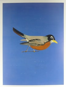 ED RUSCHA 'ROBIN' SIGNED OFFSET LITHOGRAPH