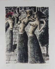 PAUL DELVAUX 'LA DANSE' PRINT IN COLORS
