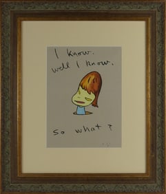 YOSHITOMO NARA (MANNER) MIXED MEDIA PAINTING