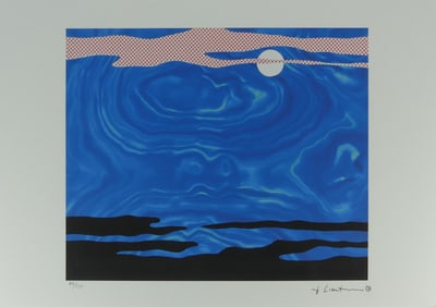 ROY LICHTENSTEIN 'MOONSCAPE' LITHOGRAPH