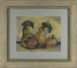 BLANCHE LAZZELL WATERCOLOR & CHARCOAL ON PAPER