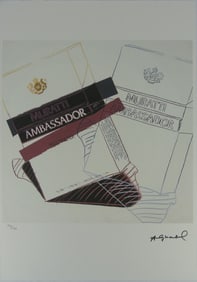 ANDY WARHOL 'MURATTI CIGARETTES' LITHOGRAPH