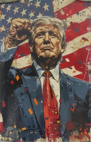 DONALD TRUMP FIST PUMP GICLEE