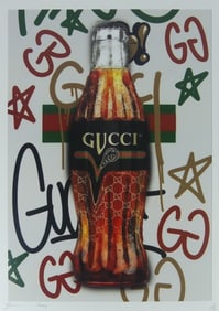 DEATH NYC 'GUCCI COCA COLA BOTTLE' LITHOGRAPH