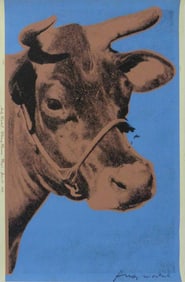 ANDY WARHOL BROWN COW LITHOGRAPH SIGNED