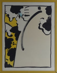 PETER MAX 'PEACH LADY' COLOR LITHOGRAPH