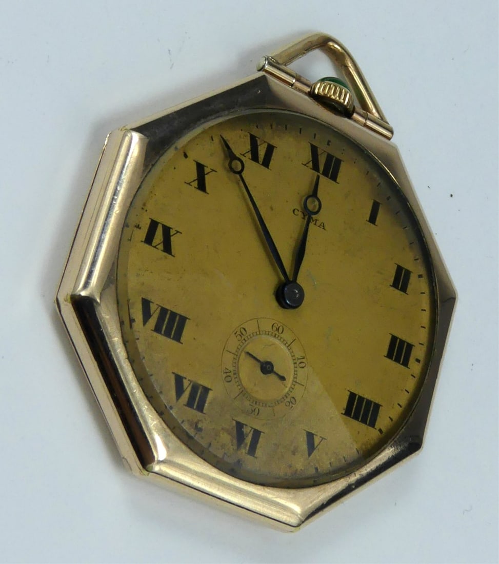 CYMA ANTIQUE OCTAGONAL POCKET WATCH (1 of 5)