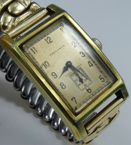 TAVANNES ART DECO TANK WRISTWATCH