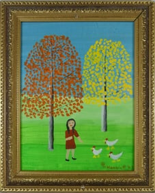 THEORA HAMBLETT OIL PAINTING ON BOARD