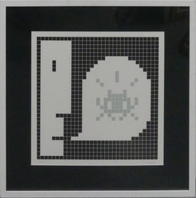 INVADER 'ALERT SYSTEM INFECTED (GREY)' SCREENPRIN