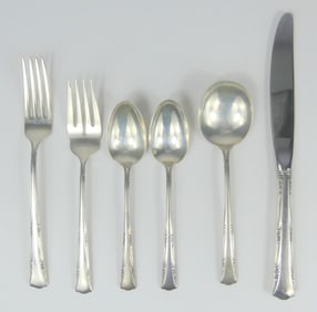 81pc GORHAM 'GREENBRIER' STERLING SILVER FLATWARE
