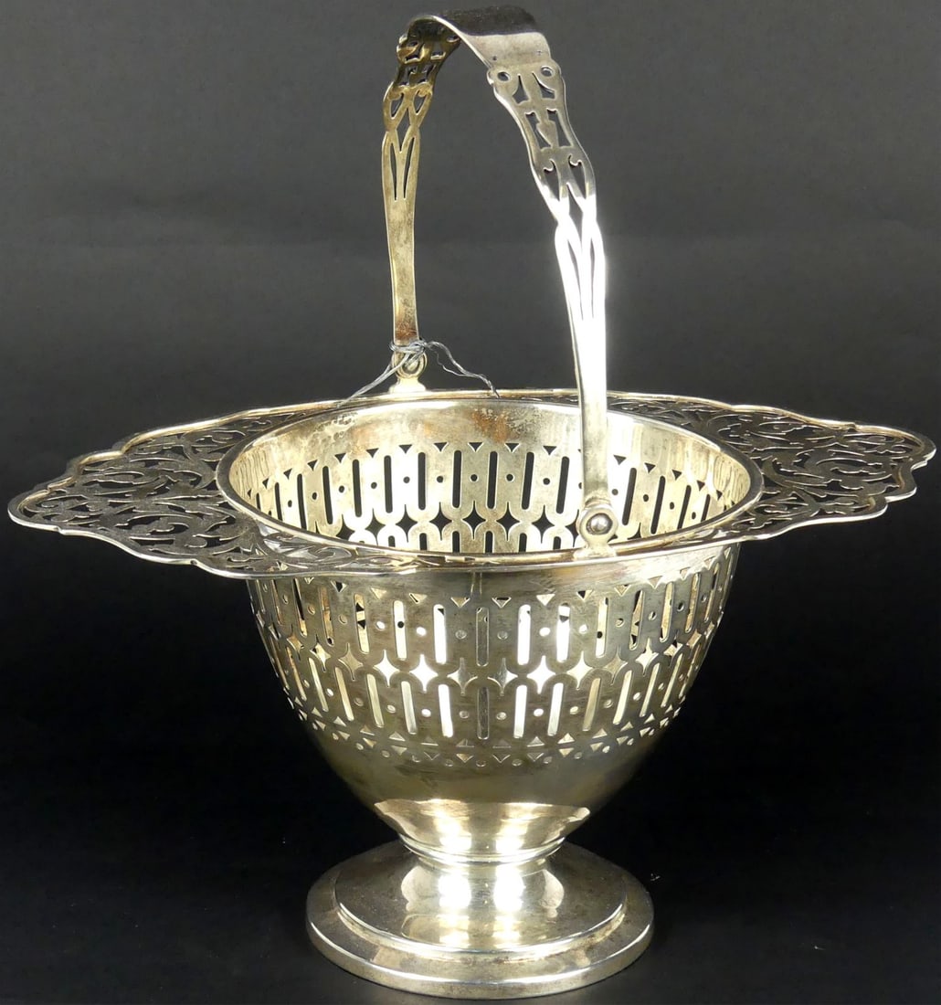 GORHAM STERLING SILVER HANDLED BASKET (1 of 9)