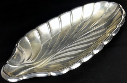 REED & BARTON STERLING SILVER LEAF TRAY