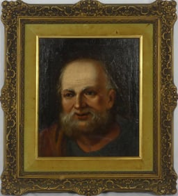 ITALIAN SCHOOL 'SAINT PETER' OIL PAINTING / CANVAS