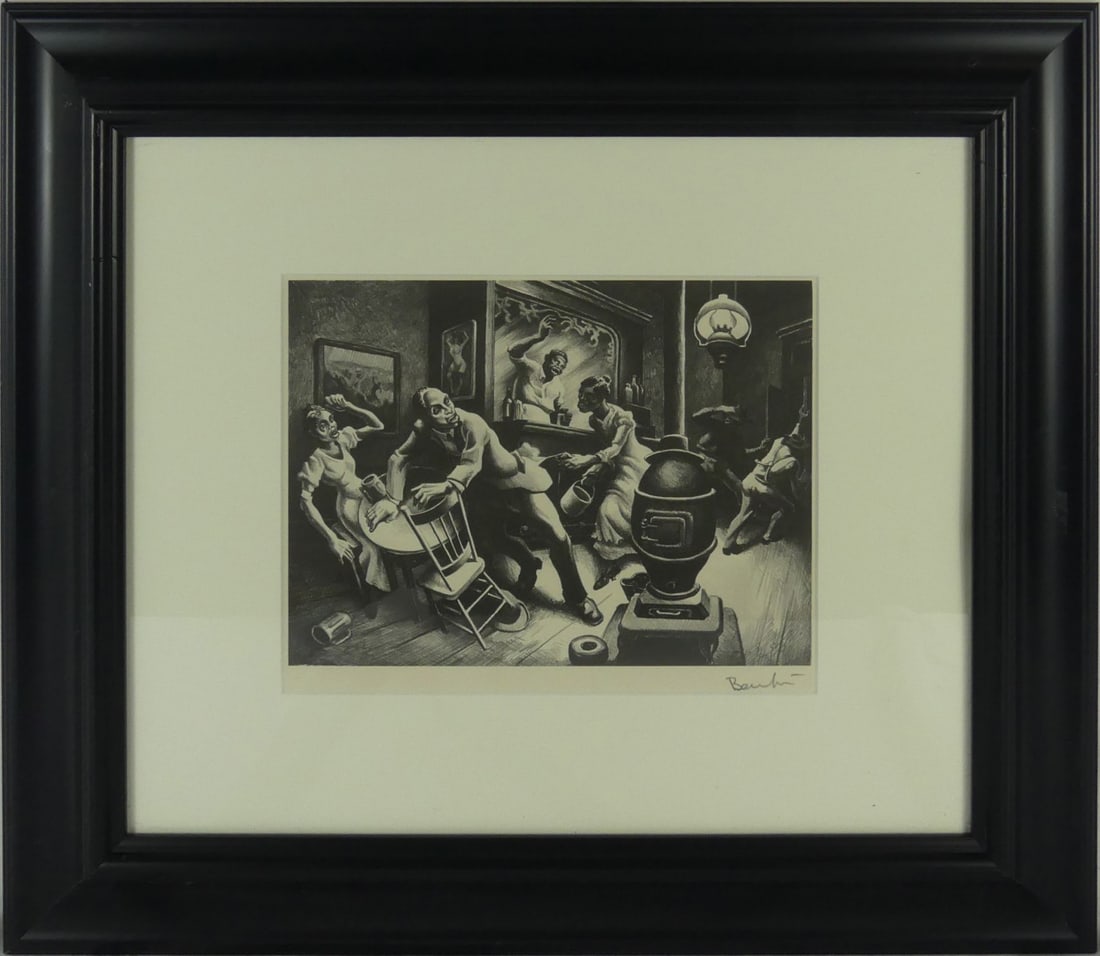 THOMAS HART BENTON 'FRANKIE & JOHNNIE' LITHOGRAPH (1 of 5)
