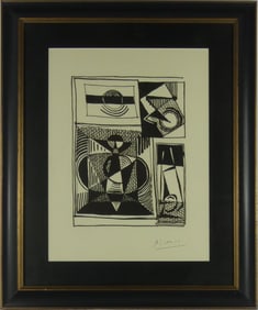 PABLO PICASSO 'HELENE CHEZ ARCHIMEDE' WOODCUT