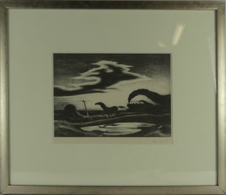 THOMAS HART BENTON 'THE RACE' LITHOGRAPH