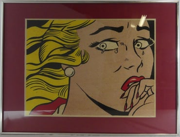 ROY LICHTENSTEIN 'CRYING GIRL' SIGNED LITHOGRAPH