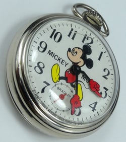 VINTAGE BRADLEY MICKEY MOUSE POCKET WATCH