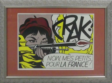 ROY LICHTENSTEIN 'CRAK!' LITHOGRAPH