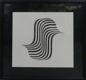 BRIDGET RILEY 'WINGED CURVE' SCREENPRINT