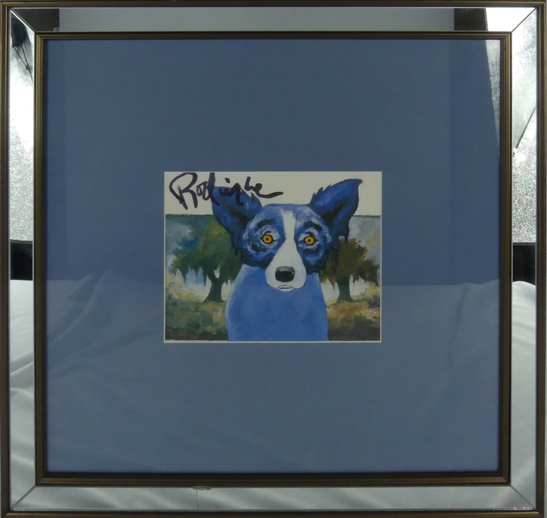 GEORGE RODRIGUE BLUE DOG SIGNED OFFSET LITHOGRAPH (1 of 5)