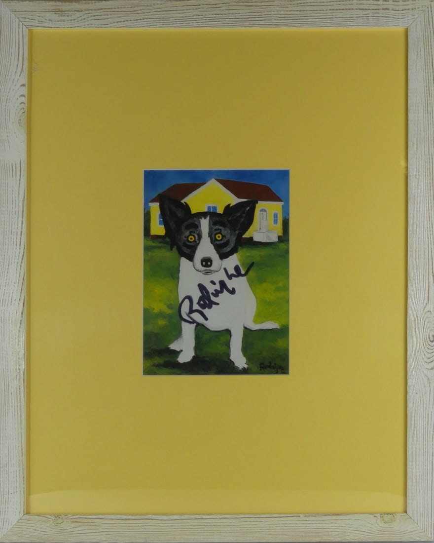 GEORGE RODRIGUE BLUE DOG SIGNED OFFSET LITHOGRAPH (1 of 4)