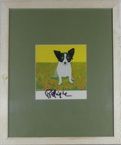 GEORGE RODRIGUE BLUE DOG SIGNED OFFSET LITHOGRAPH