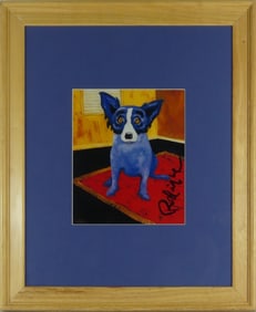 GEORGE RODRIGUE BLUE DOG SIGNED OFFSET LITHOGRAPH