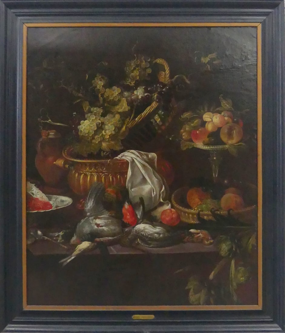 ECOLE FLAMANDE 'NATURE MORTE' OIL ON CANVAS (1 of 9)
