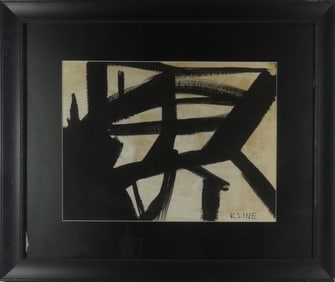 FRANZ KLINE 'UNTITLED' OIL PAINTING ON CANVAS