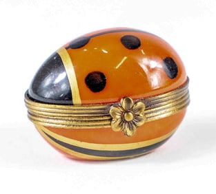 LIMOGES 'LADYBUG' PORCELAIN TRINKET BOX