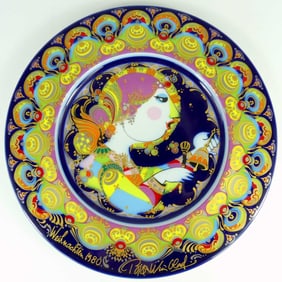 BJORN WIINBLAD FOR ROSENTHAL PORCELAIN PLATE