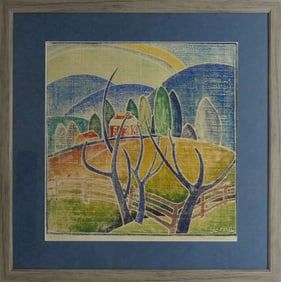 BLANCHE LAZZELL 'WEST VIRGINIA HILLS' LITHOGRAPH