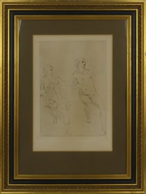 AFTER MICHELANGELO 'SEATED FIGURES' ETCHING