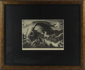 THOMAS HART BENTON 'WRECK OF THE OLD 97' SIGNED