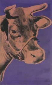 ANDY WARHOL 'COW' PURPLE SIGNED LITHOGRAPH