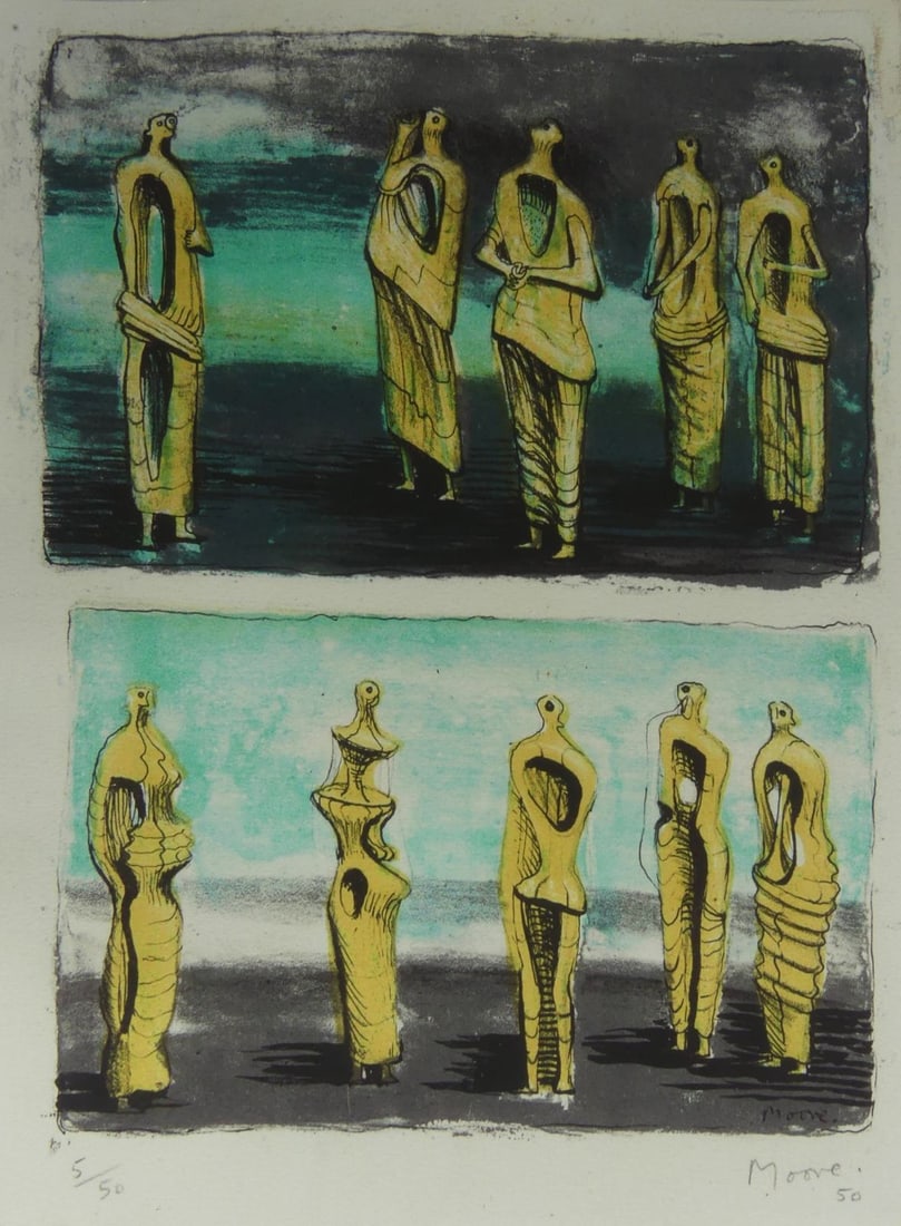 HENRY MOORE 'STANDING FIGURES' (1 of 8)