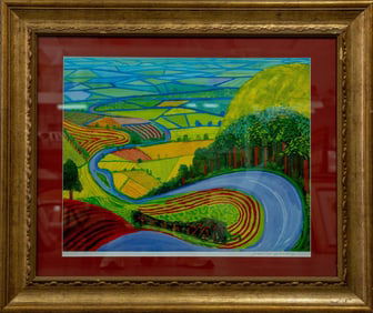 DAVID HOCKNEY 'GARROWBY HILL' SIGNED LITHOGRAPH
