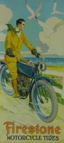 FIRESTONE MOTORCYCLE TIRES POSTER
