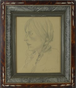 ANDREW NEWELL WYETH 'PORTRAIT' DRAWING ON PAPER