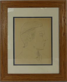 ALEX KATZ 'SELF PORTRAIT' PENCIL DRAWING ON PAPER