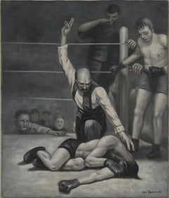 GEORGE BELLOWS OIL PAINTING ON CANVAS