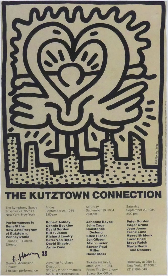 KEITH HARING 'KUTZTOWN CONNECTION' SIGNED POSTER (1 of 7)