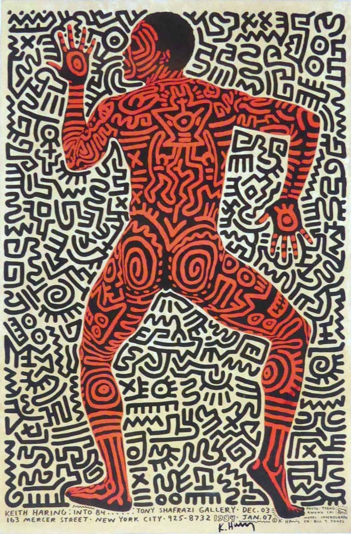 KEITH HARING SHAFRAZI GALLERY EXHIBITION POSTER (1 of 8)