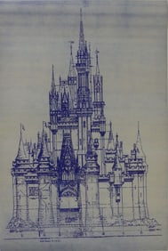 WALT DISNEY WORLD FANTASYLAND CASTLE BLUEPRINT