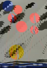 ALEXANDER CALDER 'BALLOONS' COLOR LITHOGRAPH