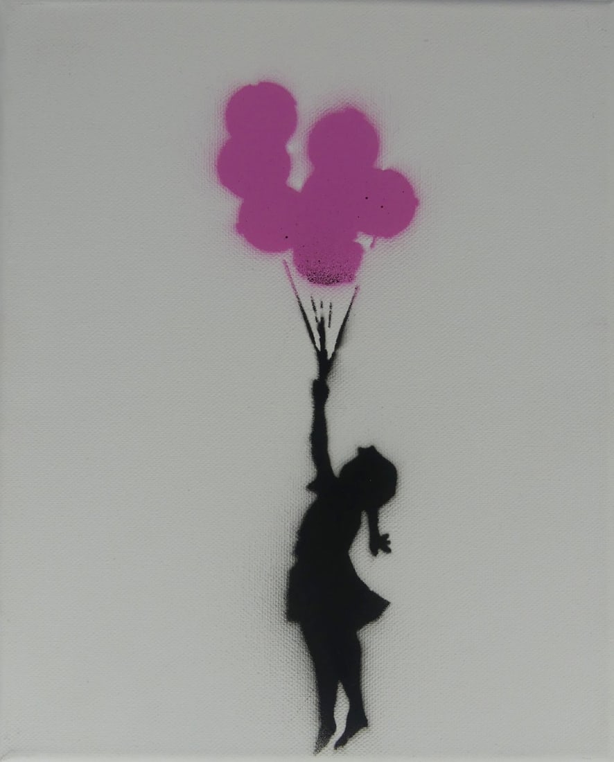 Flying Red Balloon Girl Banksy, After