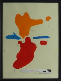HELEN FRANKENTHALER OIL ON PAPER